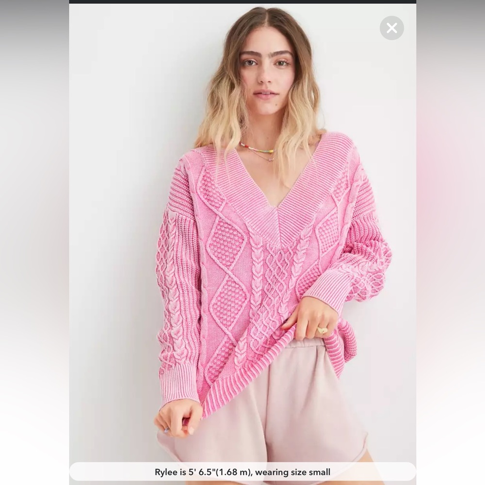 NWT Aerie Bubblegum Pink Sweater M